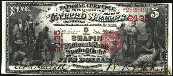 Series of 1875 $5 bank note