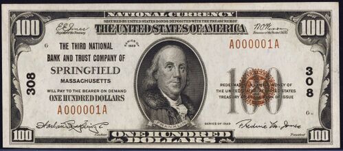 1929 Type 1 $100 bank note