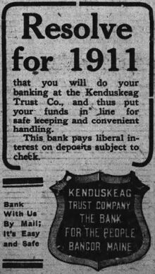 Kenduskeag Trust Company advertisement
