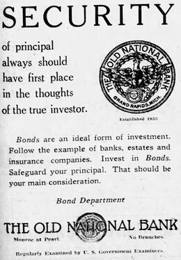 An advertisement from 1921