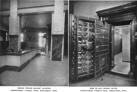 ca. 1915 interior view of North Western National Bank