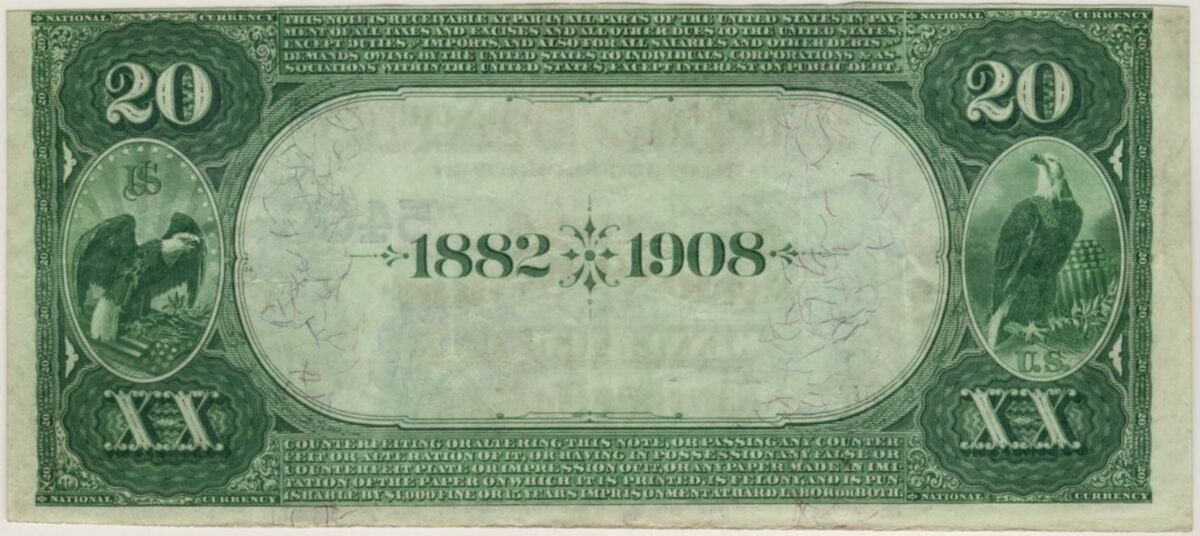 National Bank Note Types - Series 1882 Date Back - Bank Note History