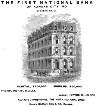 Sketch of the First National Bank of Kansas City, Missouri