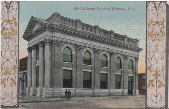 Postcard ca1913 of the National Bank of Kinston