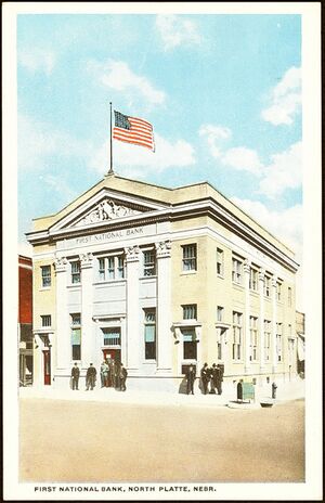 Postcard of the First National Bank of North Platte