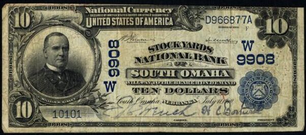 1902 Date Back $10 bank note