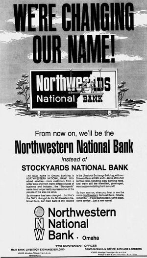 1970 Ad for Northwestern National Bank