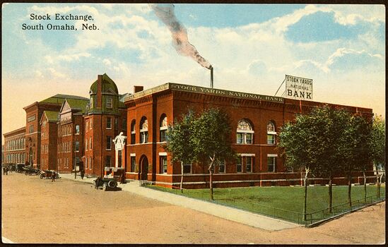 Postcard of the Stock Yards National Bank, ca1910s