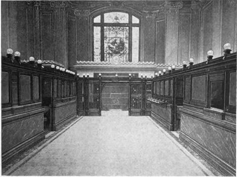 Main banking room of the Peoples Trust Company upon opening in 1906