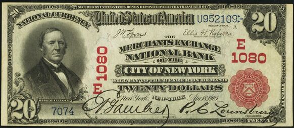 1902 Red Seal $20 bank note