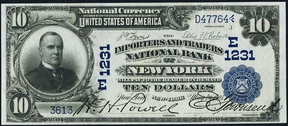 1902 Date Back $10 bank note