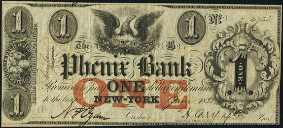 The Phenix Bank of New York Obsolete $1