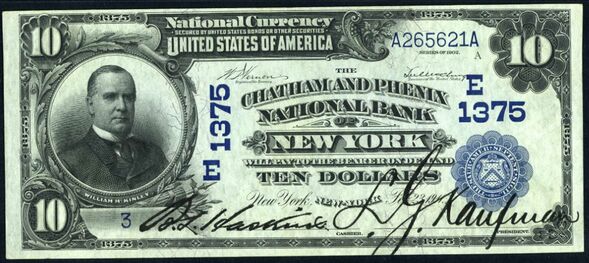 1902 Date Back $10 bank note