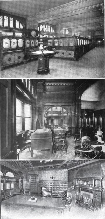 Interior views of the Chatham National Bank