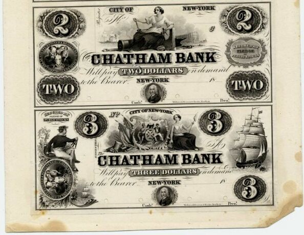The Chatham Bank of New York Obsolete proof