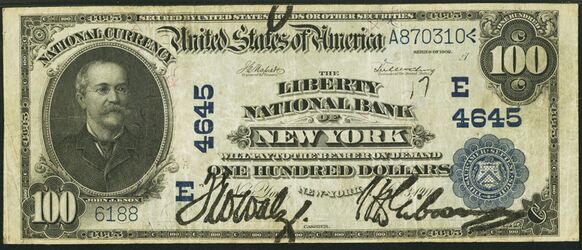 1902 Date Back $100 bank note