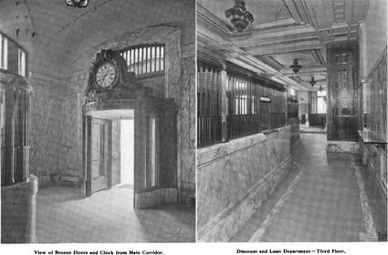 View of clock from main corridor