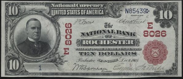 1902 Red Seal $10 bank note