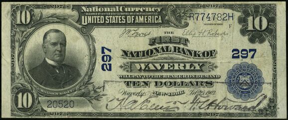 1902 Plain Back $10 bank note