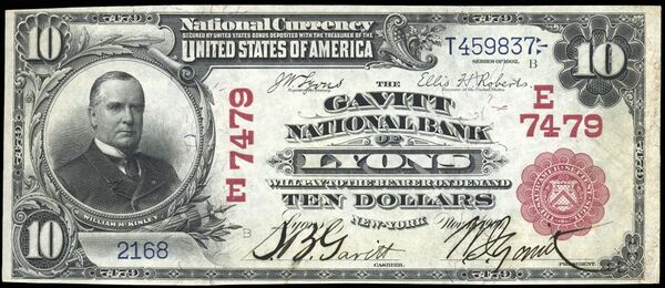 1902 Red Seal $10 bank note