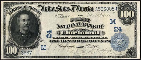 1902 Date Back $100 bank note