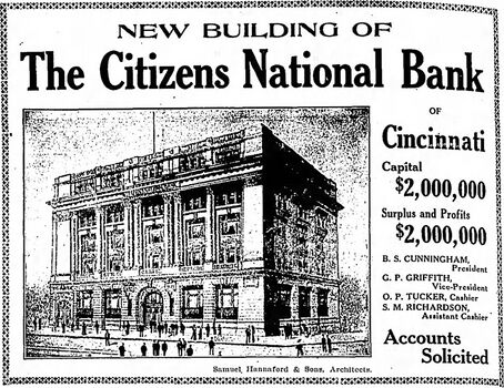 The new building of the Citizens National Bank of Cincinnati