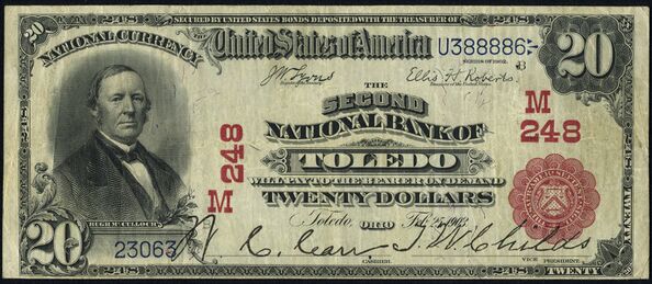 1902 Red Seal $20 bank note