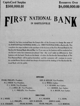 Advertisement from August 1920