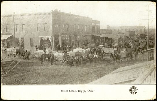 Postcard of Beggs, Oklahoma
