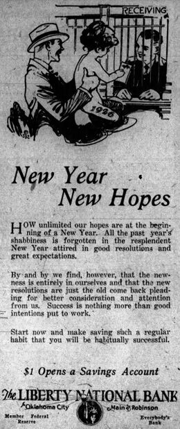 New Year's advertisement for 1926