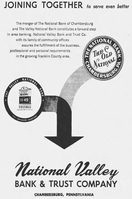 A 1963 advertisement for National Valley Bank & Trust