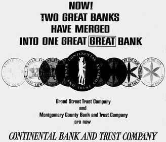 Advertisement from August 1965 for the Continental Bank and Trust Company
