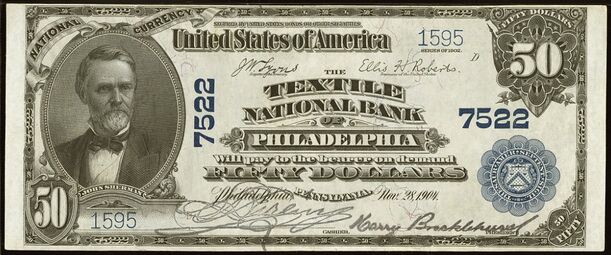 1902 Plain Back $50 bank note