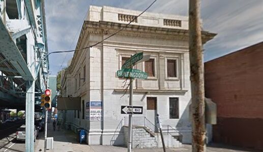 Side view of the old Textile National Bank