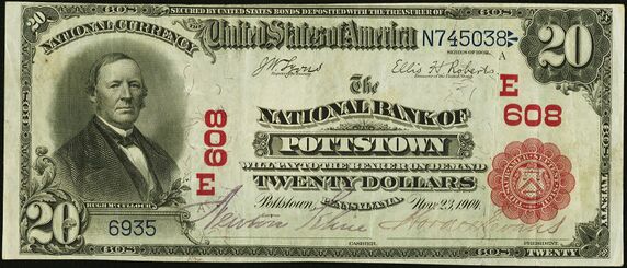 1902 Red Seal $20 bank note
