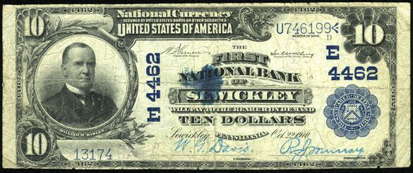 1902 Plain Back $10 bank note
