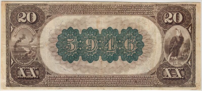 ナリページ National Bank Note Types - Series 1882 Brown Back - Bank Note History