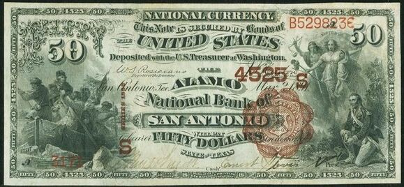 1882 Brown Back $50 bank note