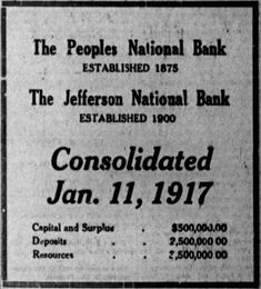 Advertisement from January 1917