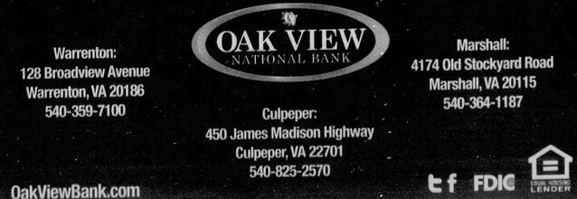 A 2015 advertisement for the Oak View National Bank.
