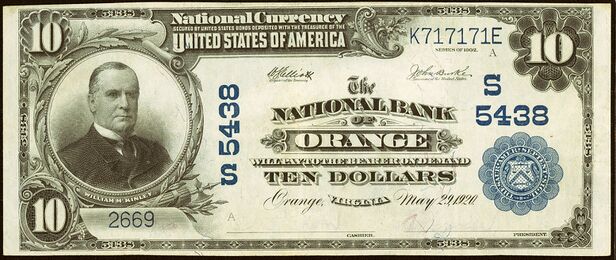 1902 Plain Back $10 bank note