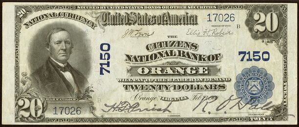 1902 Plain Back $20 bank note