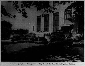 drive-in window added by the Citizens National Bank of Orange