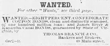 Advertisement forThomas Branch & Company