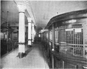 Main banking room, ca1914.