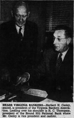 A 1956 photo of Herbert H. Cooley and H.C. Thompson
