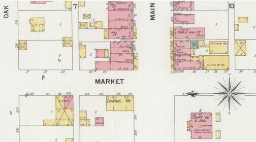 Sanborn Fire insurance map of Warrenton from 1900