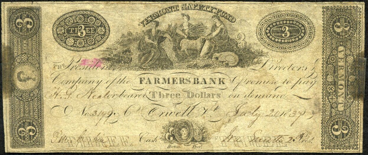 First National Bank of Orwell, VT (Charter 228) Bank Note History
