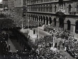 495 Unveiling The Cenotaph the Reveille. 22-2-1929