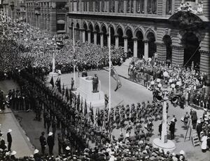 496 Unveiling The Cenotaph the Last Post. 22-2-1929